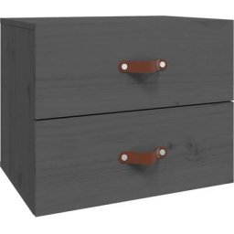 Table de chevet murale Gris 50x36x40 cm Vidaxl Gris