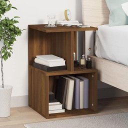 Table de nuit - Moderne Table de chevet Chêne marron 35x35x55 cm Bois d'ingénierie FR89722