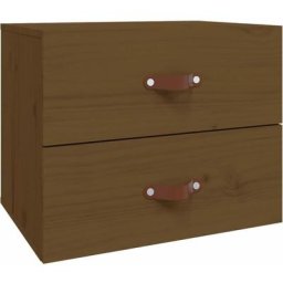 Table de chevet murale Marron miel 50x36x40 cm Vidaxl marron miel