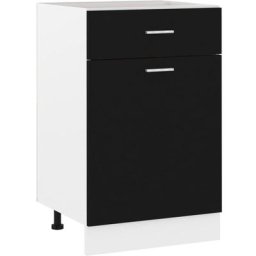 Armoire de plancher à tiroir Noir 50x46x81,5 cm Aggloméré Vidaxl Black