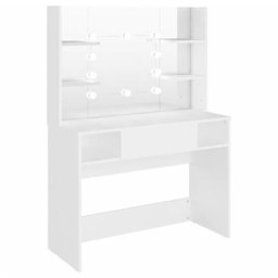Table de maquillage avec éclairage led 100x40x135 cm mdf Blanc Vidaxl Blanc