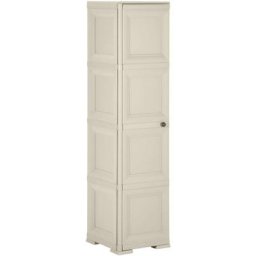 Armoire plastique 40x43x164 cm design bois glace à la vanille Vidaxl Crème