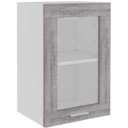 Armoire vitrée suspendue Sonoma gris 40x31x60cm Bois ingénierie Vidaxl Sonoma gris