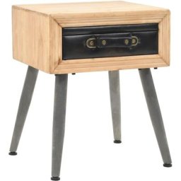 Table de chevet Bois de sapin massif 43 x 38 x 50 cm Vidaxl Brun