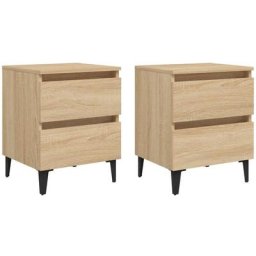 Tables de chevet 2 pcs Chêne sonoma 40x35x50 cm Aggloméré Vidaxl Chêne sonoma