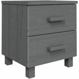 Table de chevet hamar Gris foncé 40x35x44,5 cm Bois pin massif Vidaxl Gris foncé