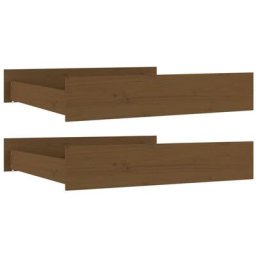 Tiroirs de lit 2 pcs Marron miel Bois de pin massif Vidaxl marron miel