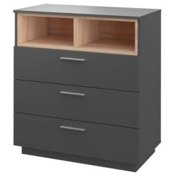 Commode ""Beatrice anthracite/Sonoma Vicco