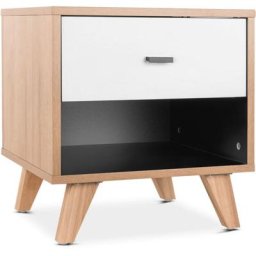 Table de chevet avec 1 tiroir 1 etagere de rangement, table d'appoint pour chambre ou salon, table
