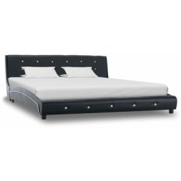 Cadre de lit Noir Similicuir 160 x 200 cm Vidaxl Black
