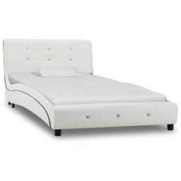 Cadre de lit Blanc Similicuir 90 x 200 cm Vidaxl White
