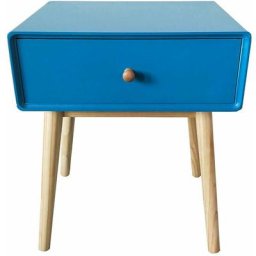 Table de chevet olaf Bleu Médium mdf H48CM - Bleu