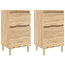 Tables de chevet 2 pcs chêne sonoma 40x35x70 cm Vidaxl Sonoma oak