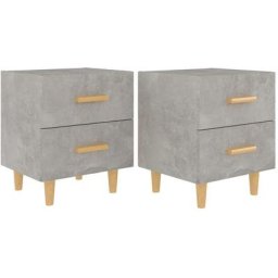Tables de chevet 2 pcs Gris béton 40x35x47,5 cm Vidaxl Gris béton