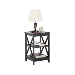 Table de Chevet Table d'Appoint Bout de Canapé en Bois avec Pied en Pin Design en x, 40 x 40 x 61