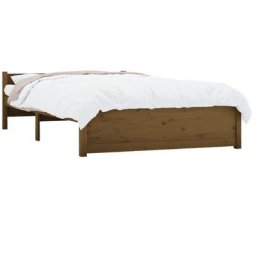 Vidaxl - Cadre de lit Marron miel Bois massif 135x190 cm Double marron miel