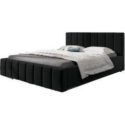 Lit rembourré avec tiroir de lit BoxSpring Lit 01 - 180x200 - Black (trinity 16)