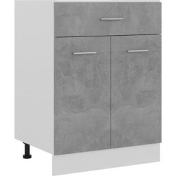 Armoire de plancher à tiroir Gris béton 60x46x81,5 cm Aggloméré Vidaxl Gris béton