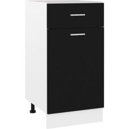 Vidaxl - Armoire de plancher à tiroir Noir 40x46x81,5 cm Aggloméré Noir