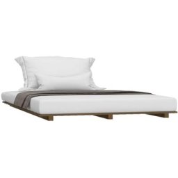 Cadre de lit Marron miel 140x190 cm Bois de pin massif Vidaxl marron miel