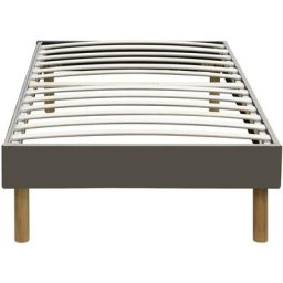 Gregory - Solide et Confortable Sommier Tapissier gris + Pieds en 20 cm pour matelas en 140x190 - 2