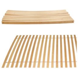 Sommier à lattes avec 28 lattes 7 zones 90x200 cm - Teinte bois moyenne - Swanew