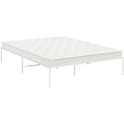 Cadre de lit métal blanc 140x200 cm Vidaxl White
