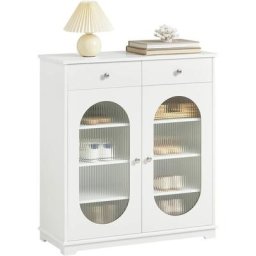 FSB68-W Meuble à Chaussures, Meuble d'Entrée, Commode Meuble de Rangement, Armoire Latérale,