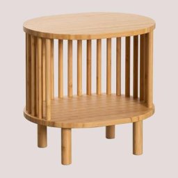 Table de Chevet en Bambou Connery Sklum naturel - naturel