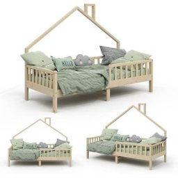 Lit cabane ""Noemi 200x90cm Nature Vitalispa