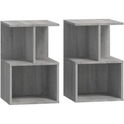 Tables de chevet 2 pcs Sonoma gris 35x35x55 cm Bois ingénierie Vidaxl Sonoma gris