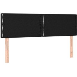 Têtes de lit 2 pcs Noir 72x5x78/88 cm Tissu Vidaxl Black