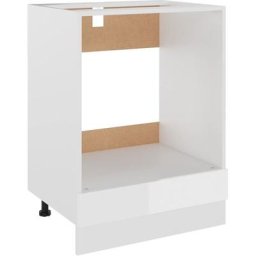 Armoire à four Blanc brillant 60x46x81,5 cm Aggloméré Vidaxl High gloss white