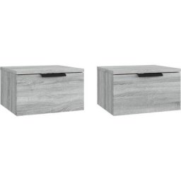 Tables de chevet murales 2 pcs Sonoma gris 34x30x20 cm Vidaxl Sonoma gris