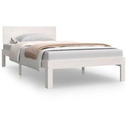 Cadre de lit Blanc Bois de pin massif 100x200 cm Vidaxl White