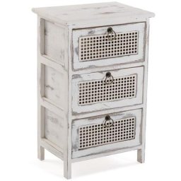 Old White Meuble pour la salle de bain, 59x27x37cm - Blanc - Versa