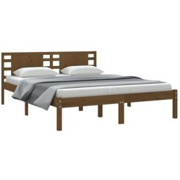 Cadre de lit Marron miel Bois de pin massif 140x200 cm vidaXL - Honey brown