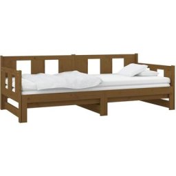 Vidaxl - Lit coulissant Marron miel Bois de pin solide 2x(80x200) cm marron miel