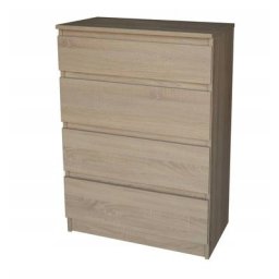 Cleo - Commode de chambre 4 tiroirs - Dimensions 60x35x95 cm - Meuble de rangement Sonoma - Sonoma