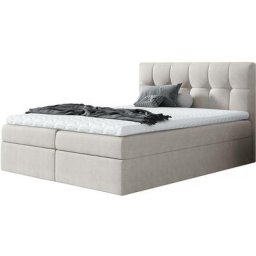 Lit continental Baltimore 128, Rico 1, Continental, Double, 160x200, Tapisserie, Sommier à lattes,