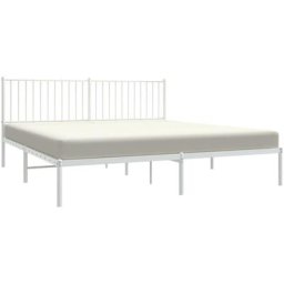 Vidaxl - Cadre de lit métal avec tête de lit blanc 180x200 cm White
