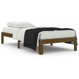 Cadre de lit Marron miel Bois massif 90x190 cm Simple Vidaxl Honey brown