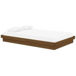 Cadre de lit Marron miel Bois massif 120x200 cm Vidaxl marron miel
