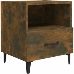 Table de chevet Chêne fumé Bois d'ingénierie Vidaxl Chêne fumé