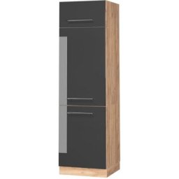 Vicco - Armoire réfrigerateur ""Fame-Line 60cm chêne/anthracite brilliant