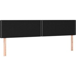 Vidaxl - Têtes de lit 2 pcs Noir 100x5x78/88 cm Tissu Black