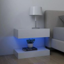 Table de chevet Table d'appoint | Table de nuit Blanc 60x35 cm Aggloméré 38230 - Blanc