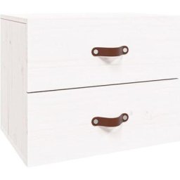 Table de chevet murale Blanc 50x36x40 cm vidaXL - Blanc