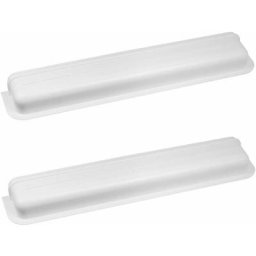 2x couvercle cache blanc 450mm pour amortisseur ressort de lit banquette clic clac pliable