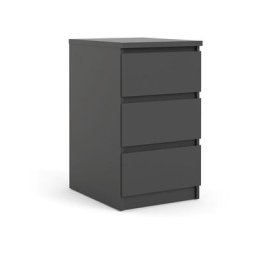 Nada Commode basse et étroite à 3 tiroirs, noir mat. - Noir